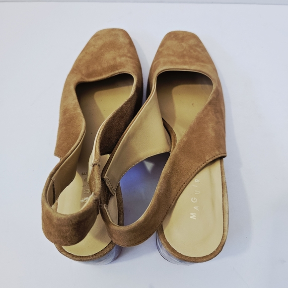 Maguire Malaga Slingback Heels Size 40 US 9.5 - 10 Beige Suede Leather Shoes - Picture 5 of 9